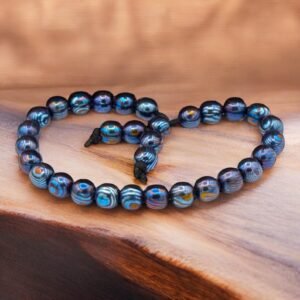 Handmade Timascus Titanium Beaded Bracelet – Premium Titanium Damascus Beads | UScustomForge